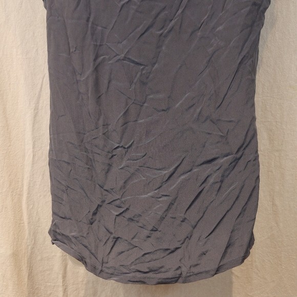 Caslon  Silk Color Block Gray & Blue Sleeveless Pocket Top LG - Picture 7 of 11